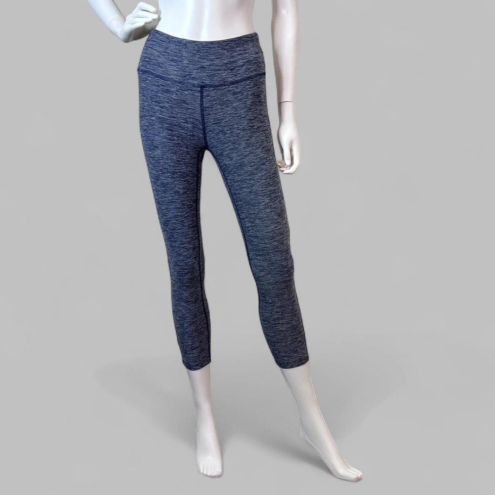 New Balance High Rise Heathered 7/8 Leggings Women's Gray Blue Activewear